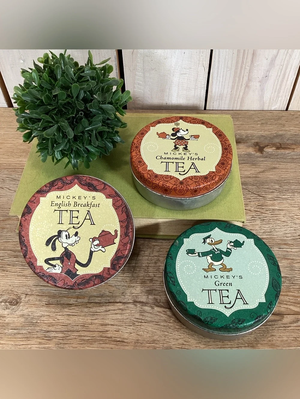 Disney Mickey's Tea Tins-Donald, Goofy and Minnie Mouse